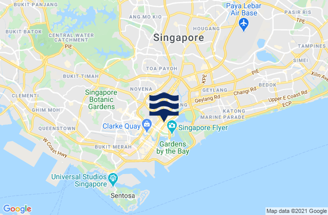 Karte der Gezeiten Central Singapore Community Development Council, Singapore