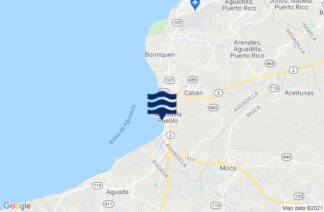 Karte der Gezeiten Centro Barrio, Puerto Rico