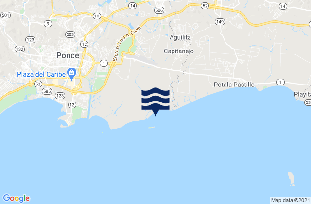 Karte der Gezeiten Cerrillos Barrio, Puerto Rico