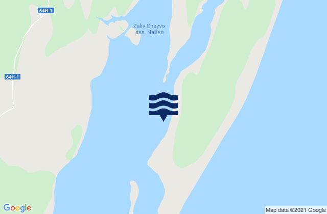 Karte der Gezeiten Chaivo Bay, Russia