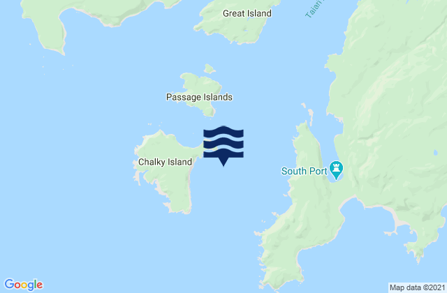 Karte der Gezeiten Chalky Island - Sealers Bay, New Zealand