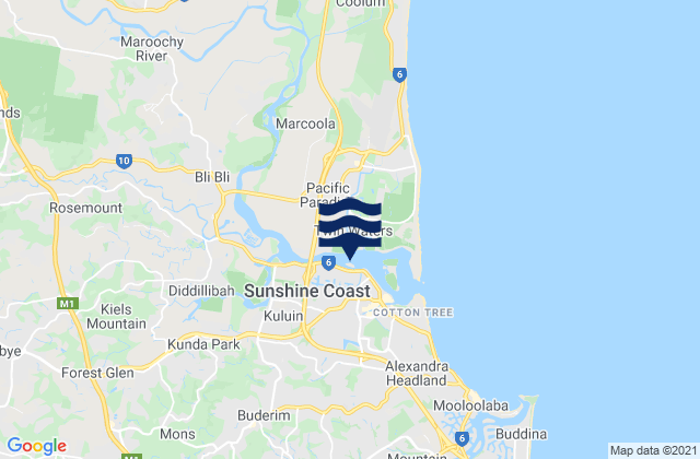 Karte der Gezeiten Chambers Island, Australia