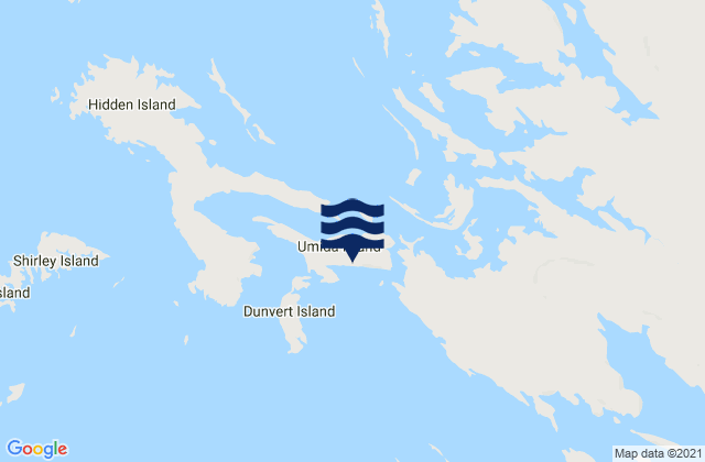 Karte der Gezeiten Chambers Island, Australia
