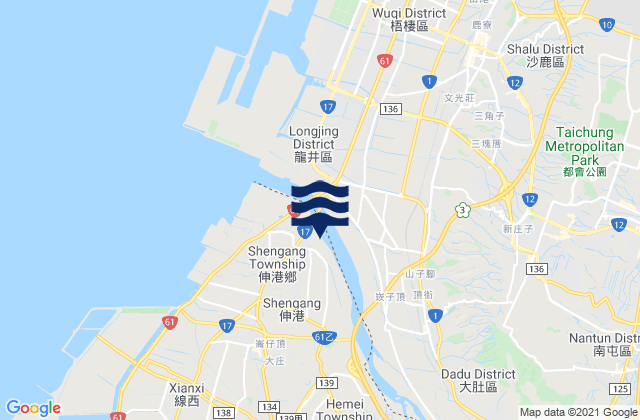 Karte der Gezeiten Chang-hua, Taiwan
