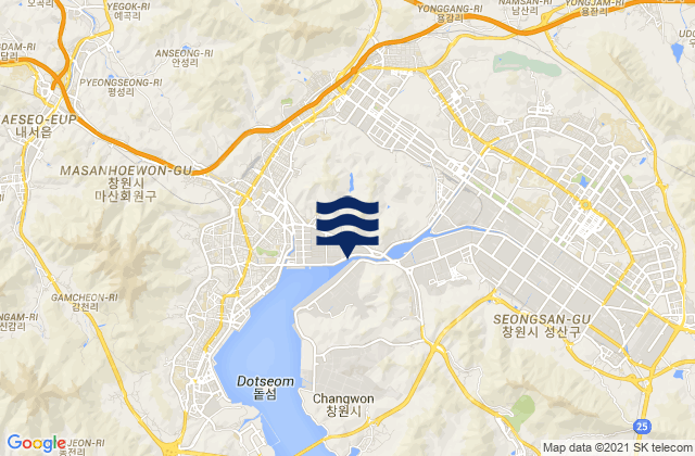Karte der Gezeiten Changwon-si, South Korea
