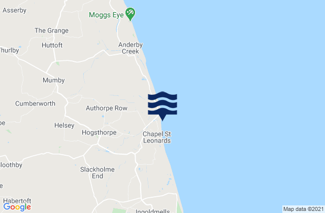 Karte der Gezeiten Chapel St Leonards Beach, United Kingdom