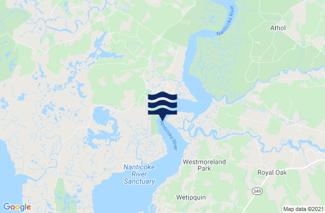 Karte der Gezeiten Chapter Point Nanticoke River, United States