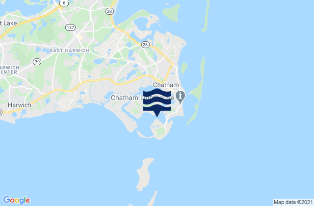 Karte der Gezeiten Chatham (Stage Harbor), United States