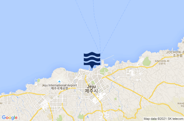 Karte der Gezeiten Cheju Harbor, South Korea
