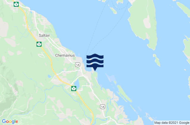 Karte der Gezeiten Chemainus, Canada
