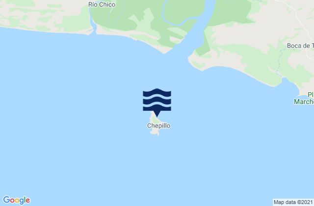 Karte der Gezeiten Chepillo, Panama