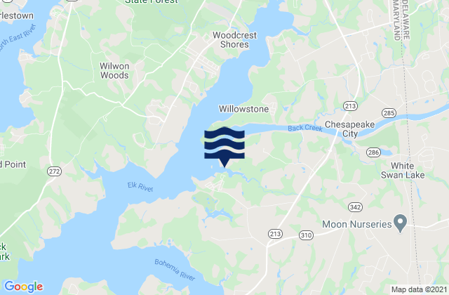 Karte der Gezeiten Chesapeake and Delaware Canal Chesapeake City, United States