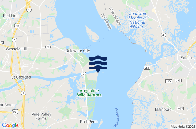 Karte der Gezeiten Chesapeake and Delaware Canal Entrance, United States