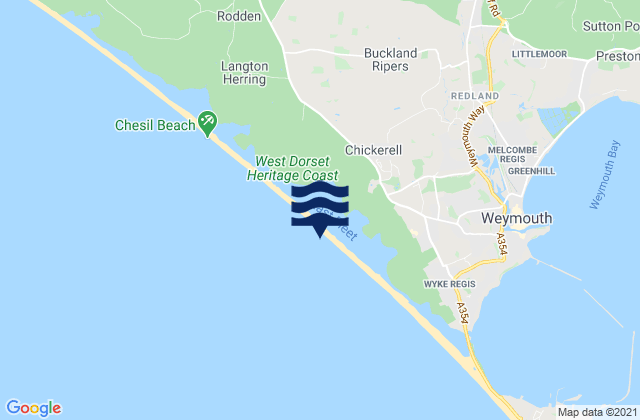 Karte der Gezeiten Chesil Bank Beach, United Kingdom