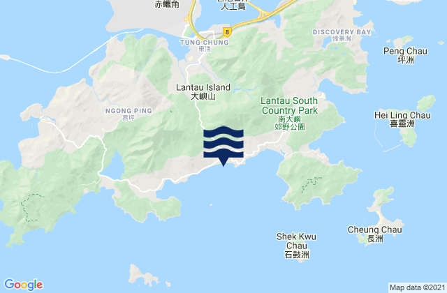 Karte der Gezeiten Cheung Sha, Hong Kong
