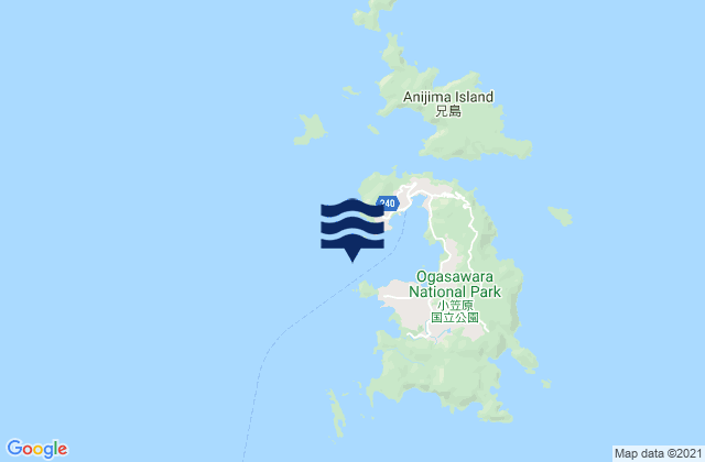 Karte der Gezeiten Chichijima, Northern Mariana Islands