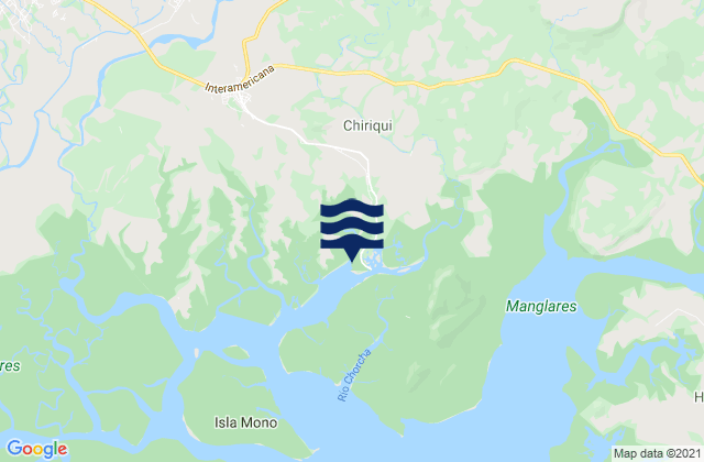 Karte der Gezeiten Chiriquí, Panama