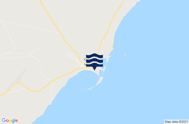 Karte der Gezeiten Chisimaio, Somalia