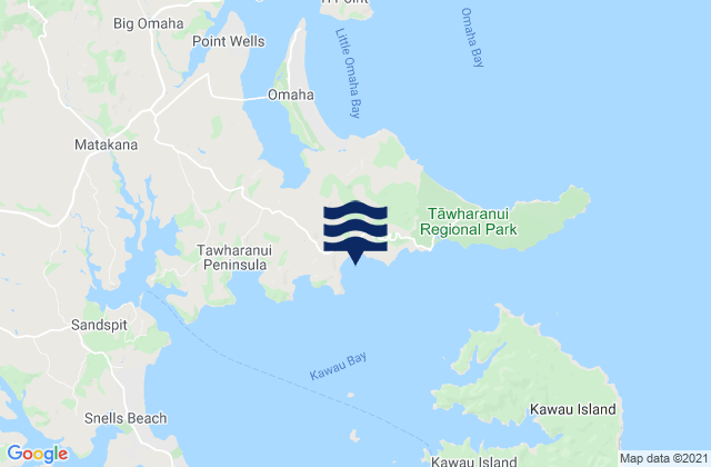 Karte der Gezeiten Christian Bay, New Zealand