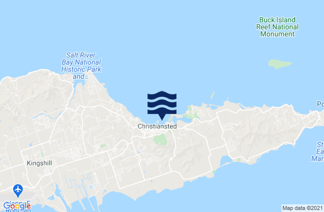 Karte der Gezeiten Christiansted (Saint Croix), U.S. Virgin Islands