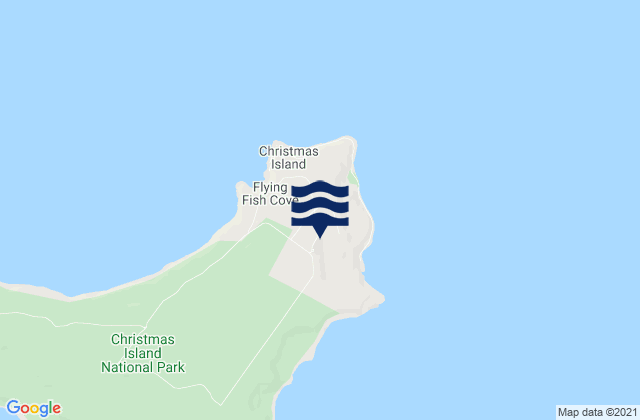 Karte der Gezeiten Christmas Island