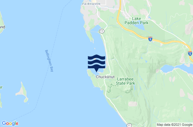 Karte der Gezeiten Chuckanut Bay, United States