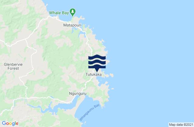 Karte der Gezeiten Church Bay, New Zealand