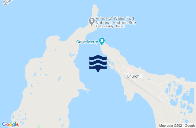 Karte der Gezeiten Churchill Harbour, Canada