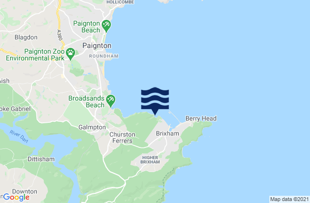 Karte der Gezeiten Churston Cove Beach, United Kingdom