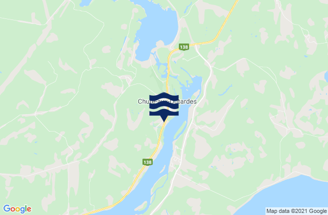 Karte der Gezeiten Chute-aux-Outardes, Canada