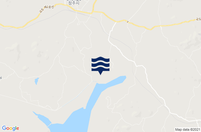 Karte der Gezeiten Chŏngju-gun, North Korea