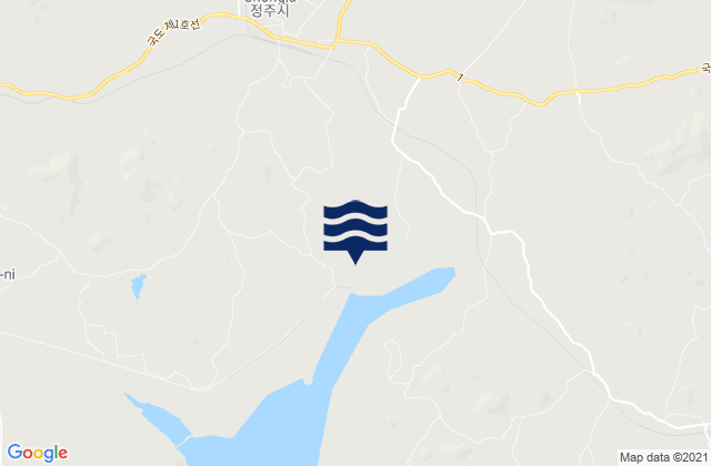 Karte der Gezeiten Chŏngju, North Korea