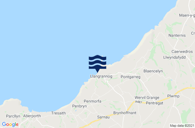 Karte der Gezeiten Cilborth Beach, United Kingdom