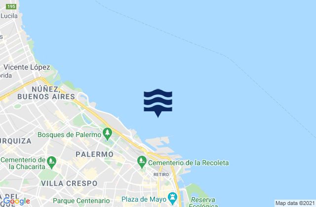 Karte der Gezeiten City of Buenos Aires, Argentina