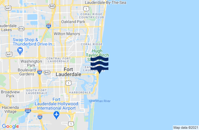 Karte der Gezeiten City of Fort Lauderdale Las Olas Marina, United States