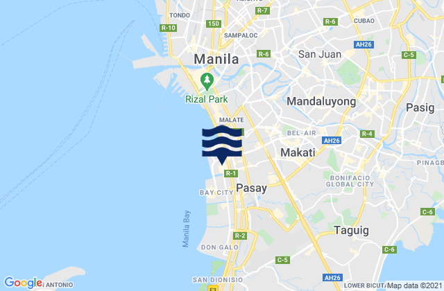 Karte der Gezeiten City of Makati, Philippines