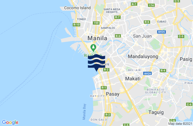 Karte der Gezeiten City of Mandaluyong, Philippines