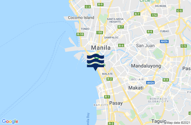 Karte der Gezeiten City of Marikina, Philippines