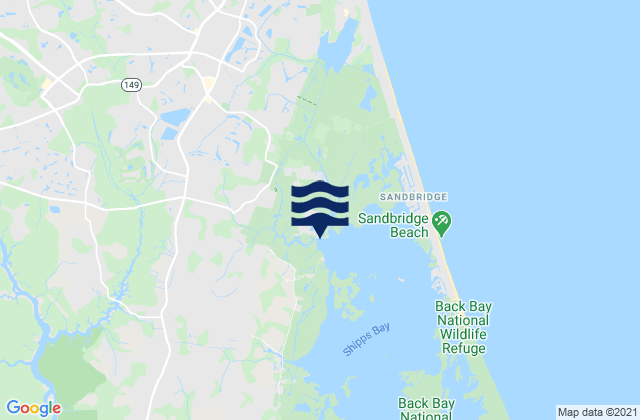Karte der Gezeiten City of Virginia Beach, United States