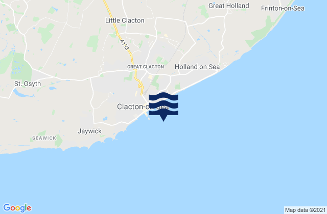 Karte der Gezeiten Clacton-On-Sea, United Kingdom