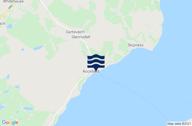Karte der Gezeiten Claonaig Beach, United Kingdom