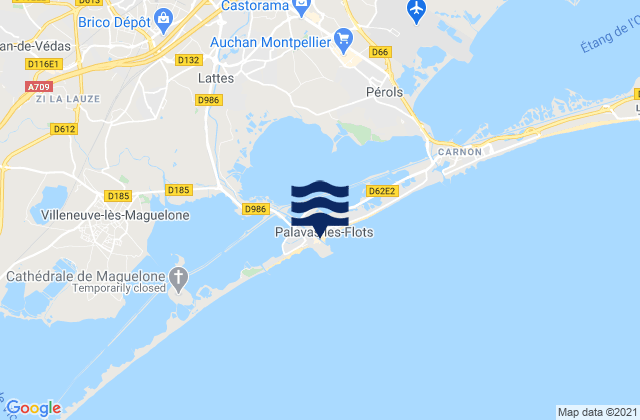 Karte der Gezeiten Clapiers, France
