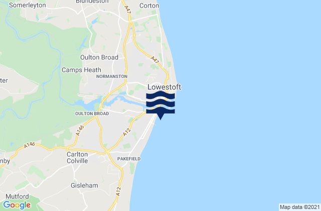 Karte der Gezeiten Claremont Pier (North) Beach, United Kingdom