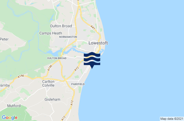 Karte der Gezeiten Claremont Pier (South) Beach, United Kingdom