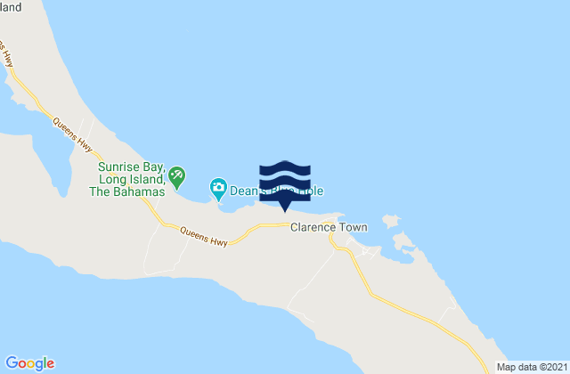 Karte der Gezeiten Clarence Town, Bahamas
