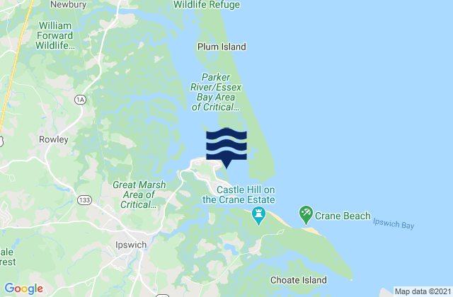 Karte der Gezeiten Clark Beach, United States