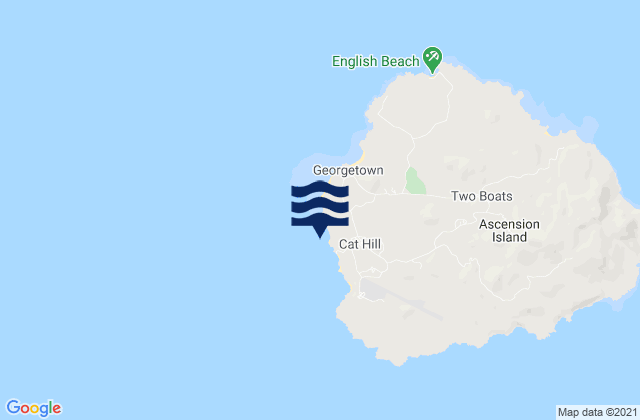 Karte der Gezeiten Clarkes Beach, Saint Helena