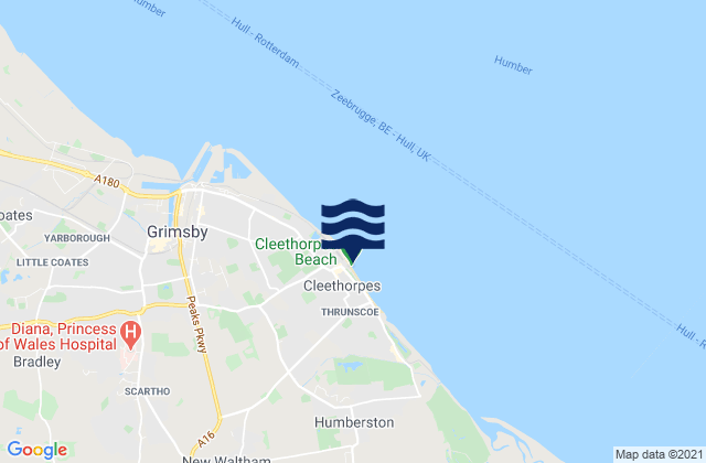 Karte der Gezeiten Cleethorpes Pier, United Kingdom