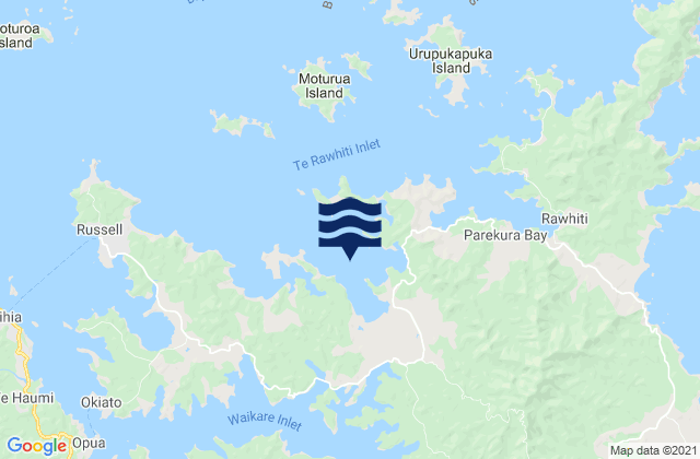 Karte der Gezeiten Clendon Cove, New Zealand