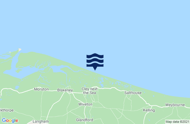 Karte der Gezeiten Cley Beach, United Kingdom